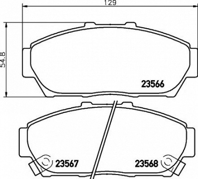 HELLA PAGID 8db355009981 -  Комплект тормозных колодок, дисковый тормоз